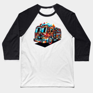 Fire Truck Baseball T-Shirt